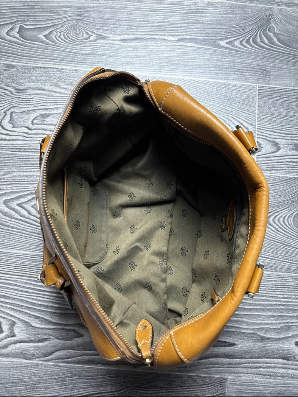 Mulberry Caramel Brown Leather Satchel with Turn-Lock - Picture 8 of 14